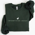 I'm Fluent in Fowl Language, Duck Sweatshirt, Funny Duck Shirt, Duck Girl Shirt, Country Farm Vneck Duck Mom Unisex...