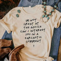 I'm Not Great At The Advice Can I Interest You In A Sarcastic Comment Shirt, Friends Tv Chandler Bing T-shirts,...