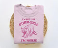 I'm Not Like Other Girls, Funny Sweatshirt, Raccoon Crewneck, Trash Panda  T-shirt, sweater and Hoodie | CiraTrend.com