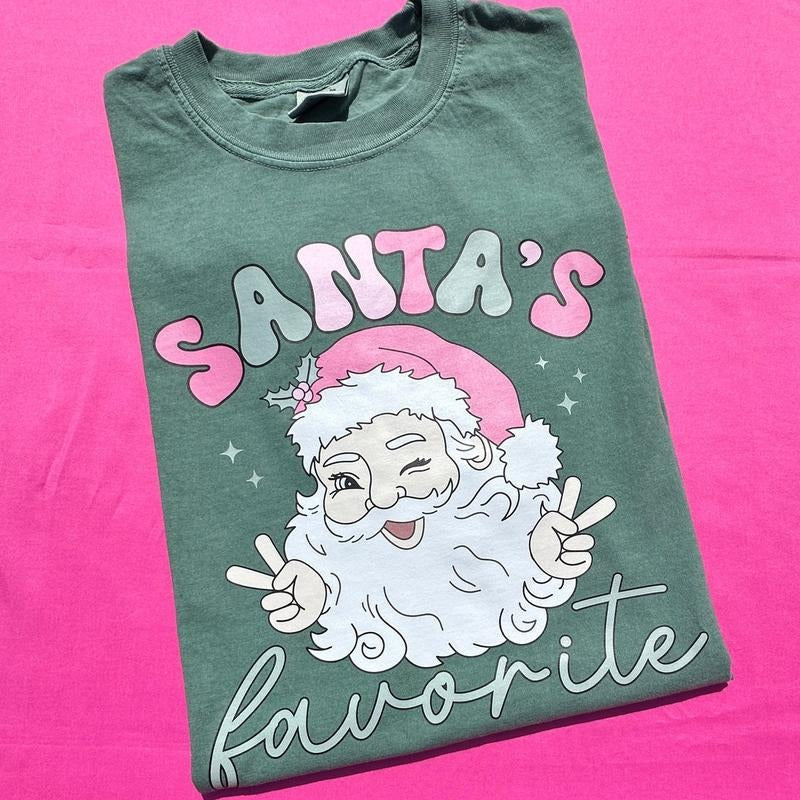I'm Santa's Favorite Comfort Colors T-Shirt 'NLB' Hoodie, Sweatshirt | CiraTrend.com