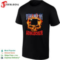 I will never turn off my adblocker flaming skull shirt