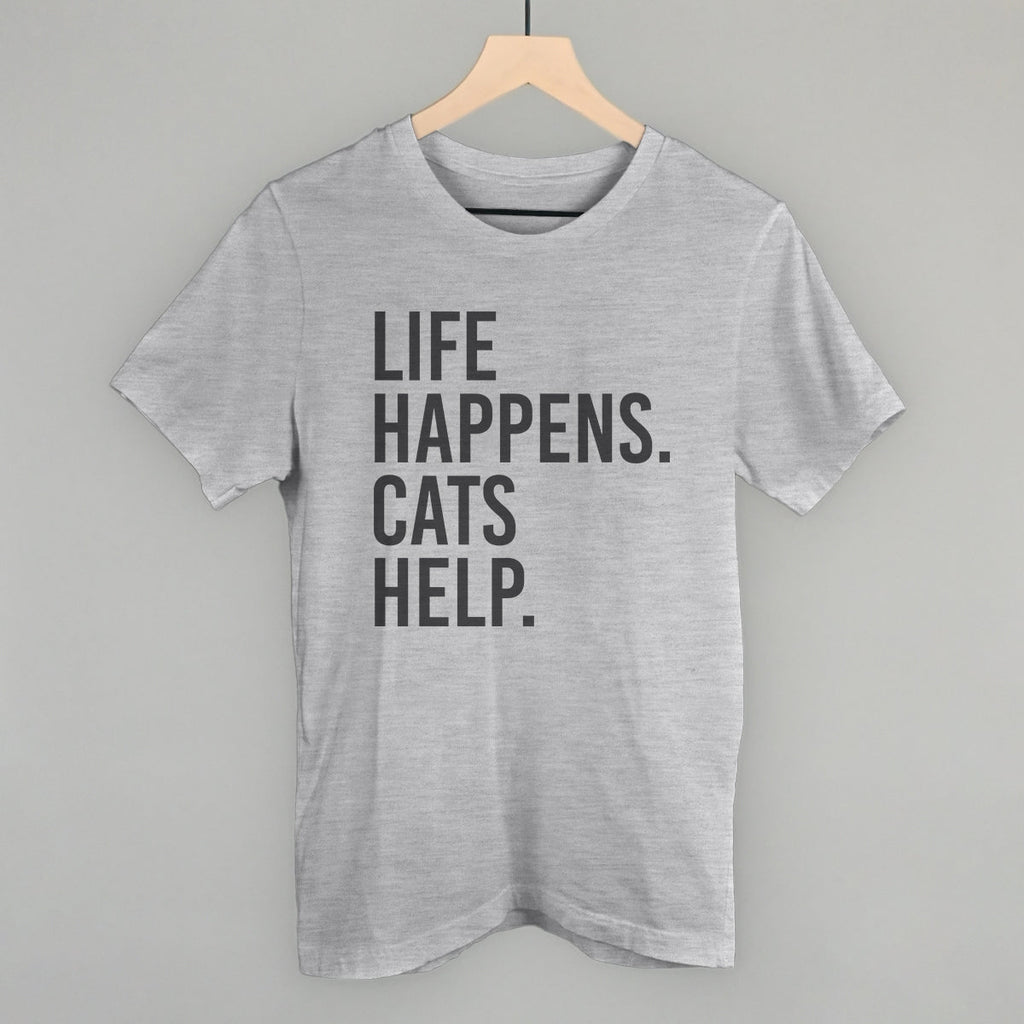 Life Happens Cats Help T-Shirts, Hoodie, Sweatshirt | CiraTrend.com (Image 1)