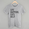 Life Happens Cats Help T-Shirts, Hoodie, Sweatshirt | CiraTrend.com (Image 1)