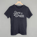 Stars & Stripes White Script T-Shirts, Hoodie, Sweatshirt | CiraTrend.com (Image 1)