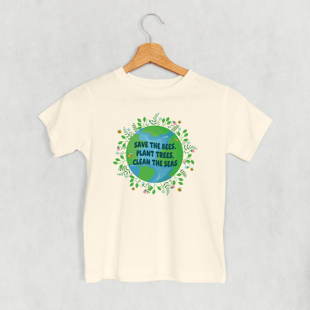 Save The Bees, Plant Trees Doodle (Kids) T-Shirts, Hoodie, Sweatshirt | CiraTrend.com (Image 1)