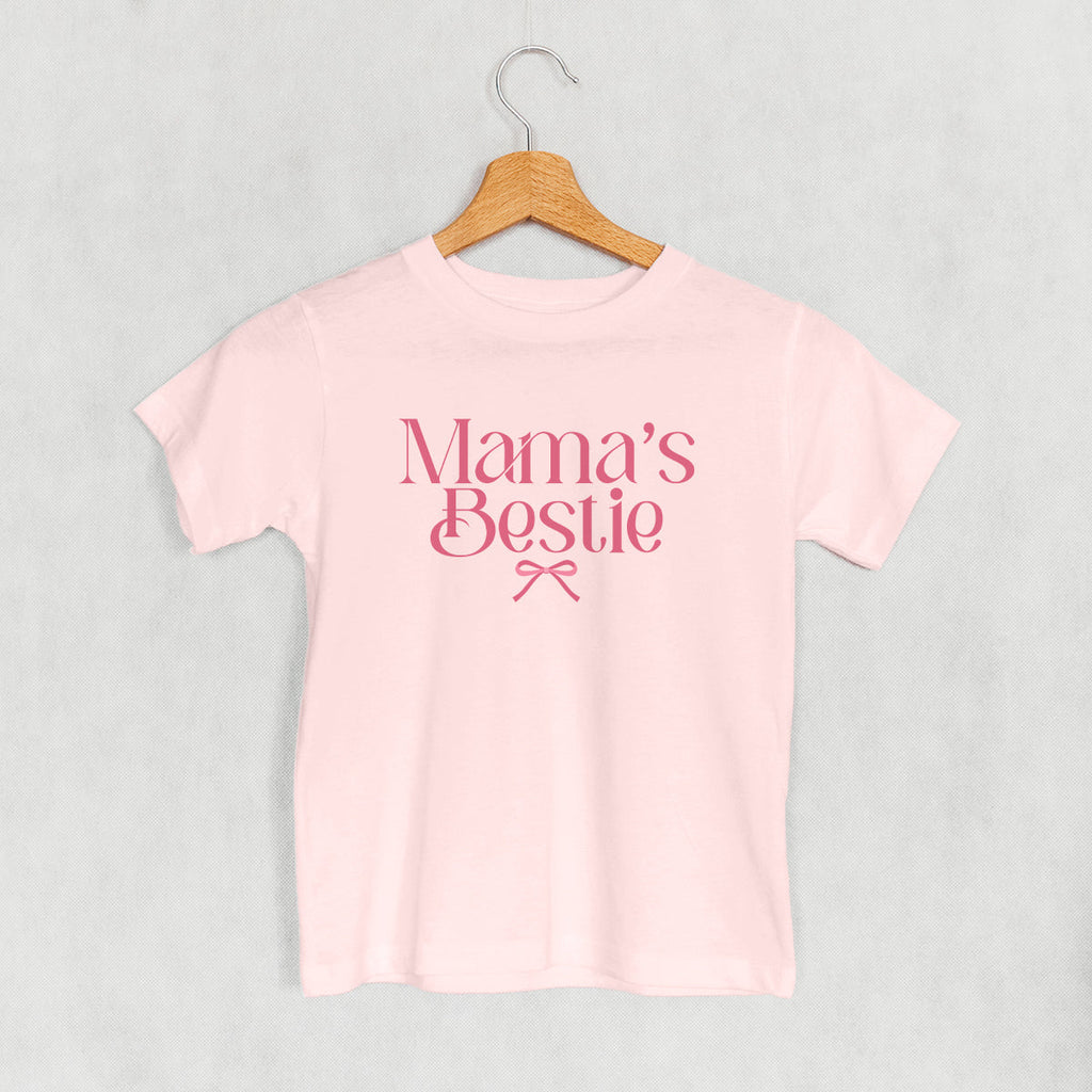 Mama's Bestie Pink Bow (Kids) T-Shirts, Hoodie, Sweatshirt | CiraTrend.com (Image 2)