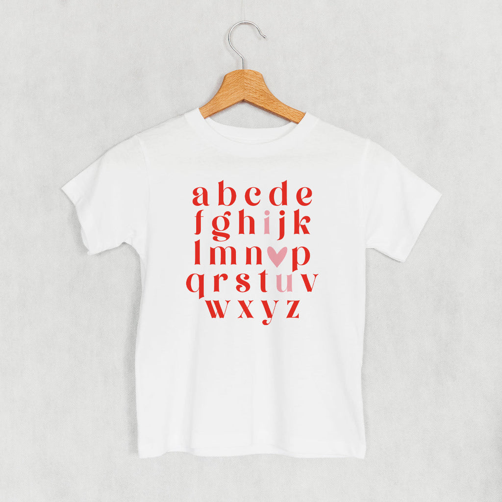 I Heart U Alphabet (Kids) T-Shirts, Hoodie, Sweatshirt | CiraTrend.com (Image 3)