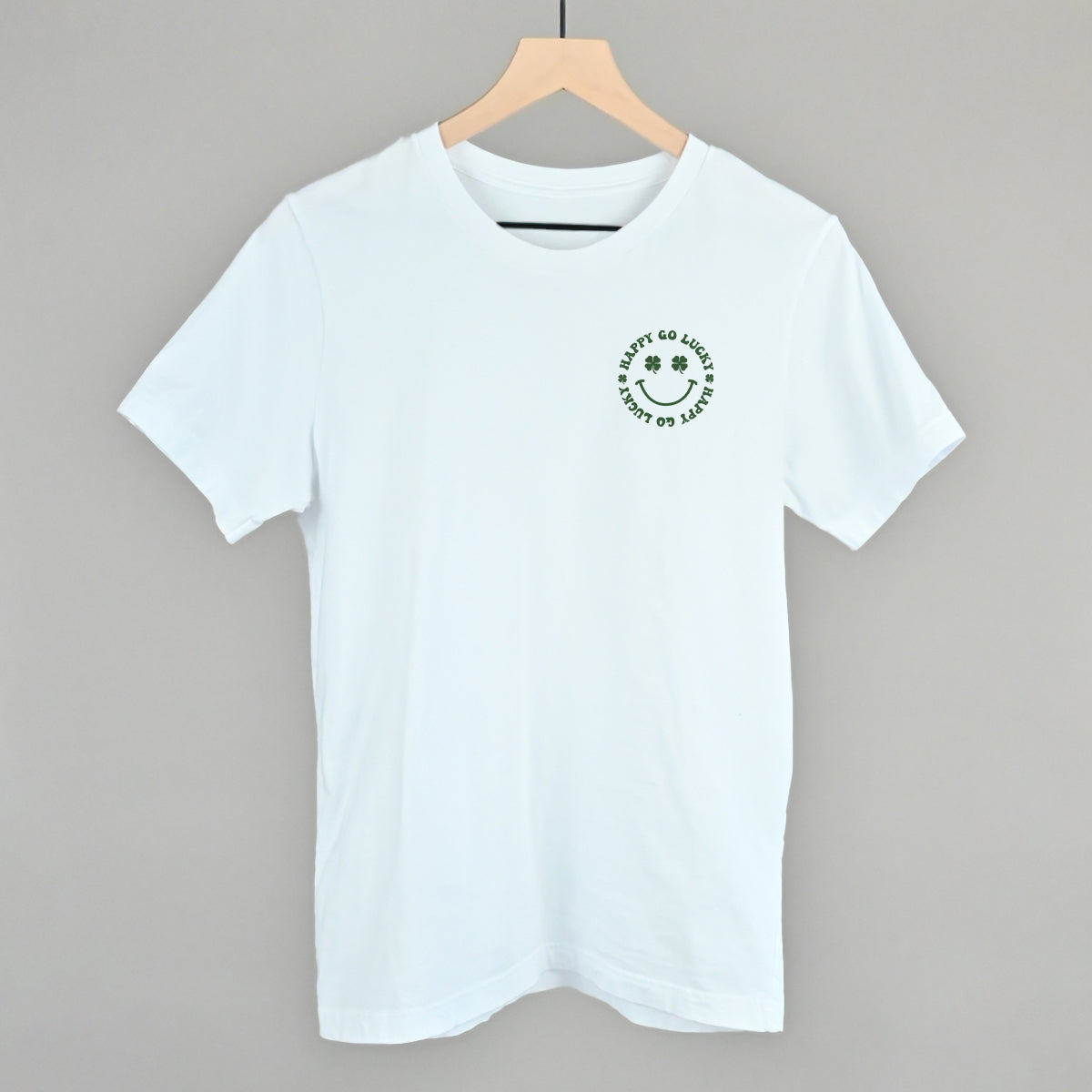 Happy Go Lucky Clover (Left Chest) T-Shirts, Hoodie, Sweatshirt | CiraTrend.com (Image 4)