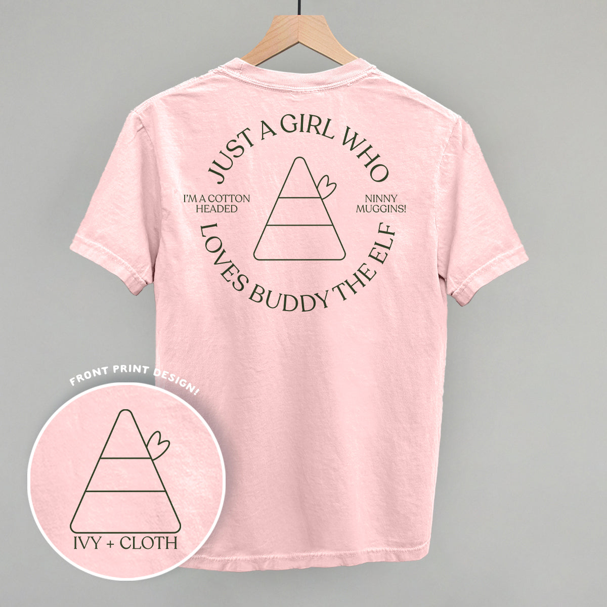 Just A Girl Who Loves Buddy The Elf (Back Print) T-Shirts, Hoodie, Sweatshirt | CiraTrend.com (Image 3)