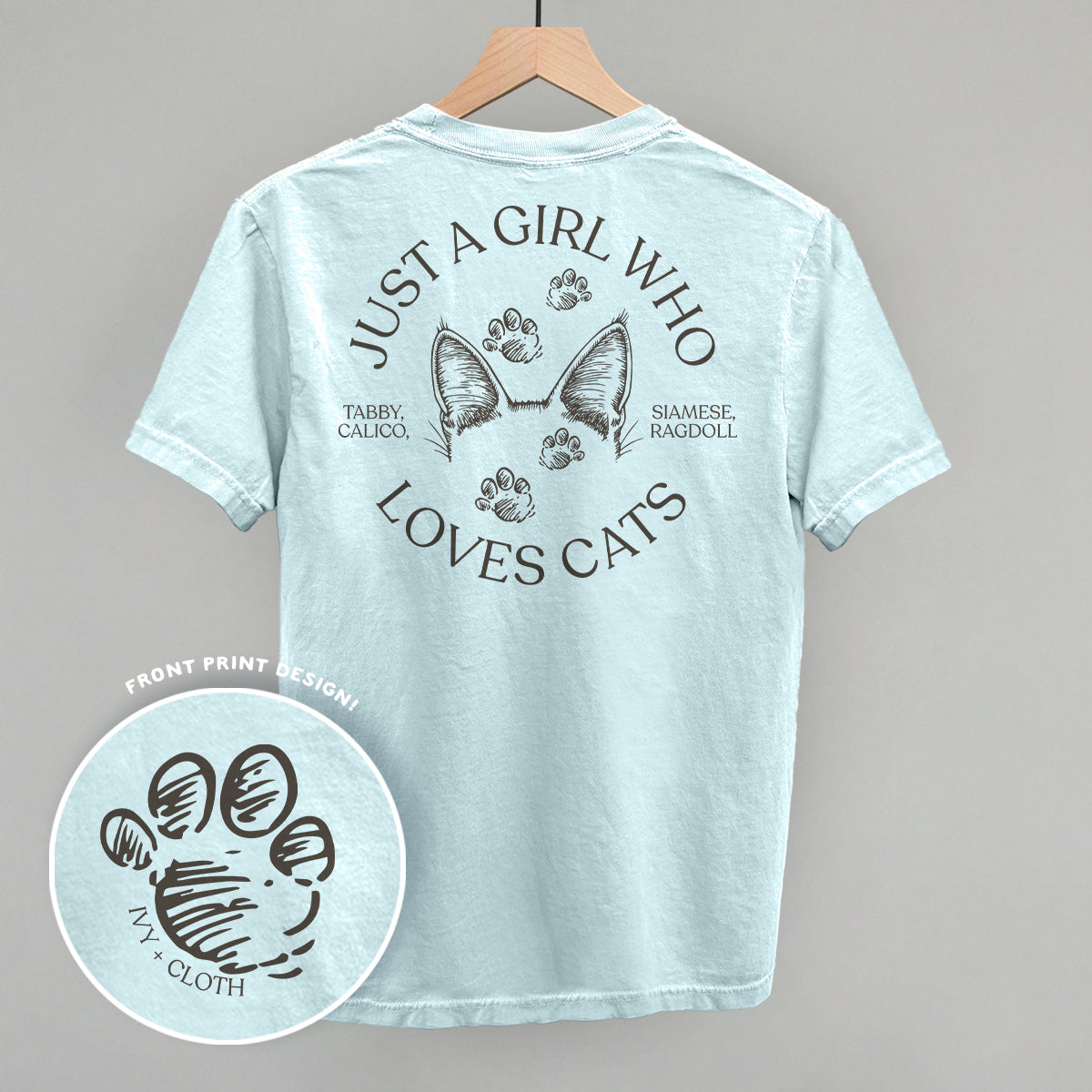 Just A Girl Who Loves Cats (Back Print) T-Shirts, Hoodie, Sweatshirt | CiraTrend.com (Image 3)
