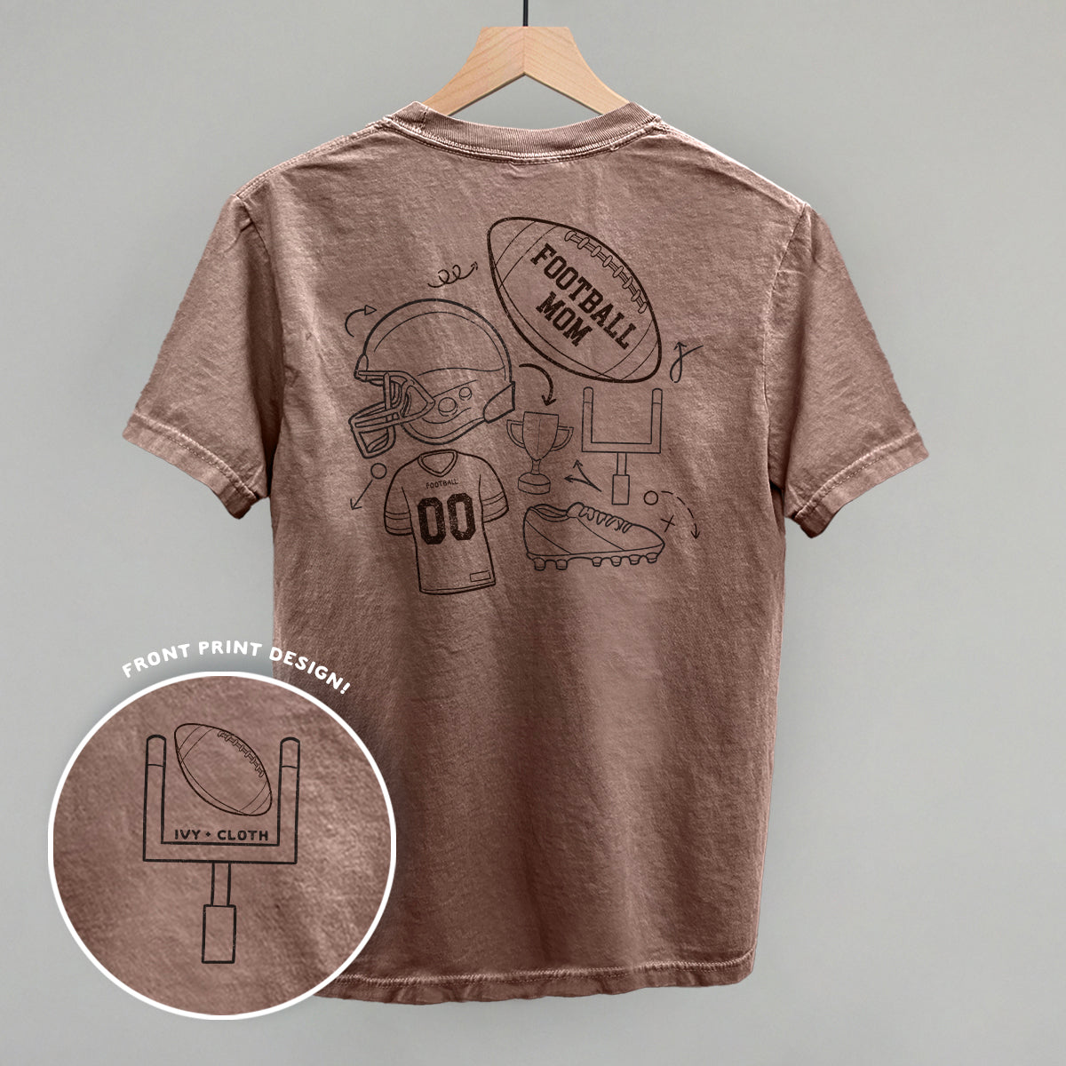 Football Mom Doodle (Back Print) T-Shirts, Hoodie, Sweatshirt | CiraTrend.com (Image 1)