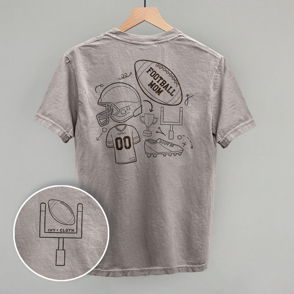 Football Mom Doodle (Back Print) T-Shirts, Hoodie, Sweatshirt | CiraTrend.com (Image 2)