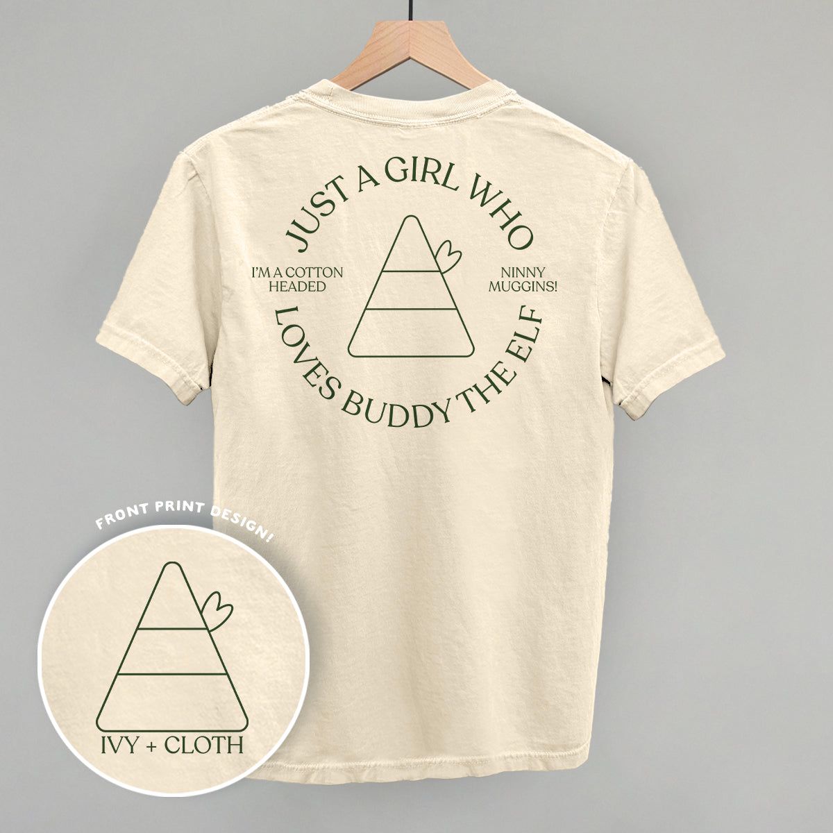 Just A Girl Who Loves Buddy The Elf (Back Print) T-Shirts, Hoodie, Sweatshirt | CiraTrend.com (Image 1)