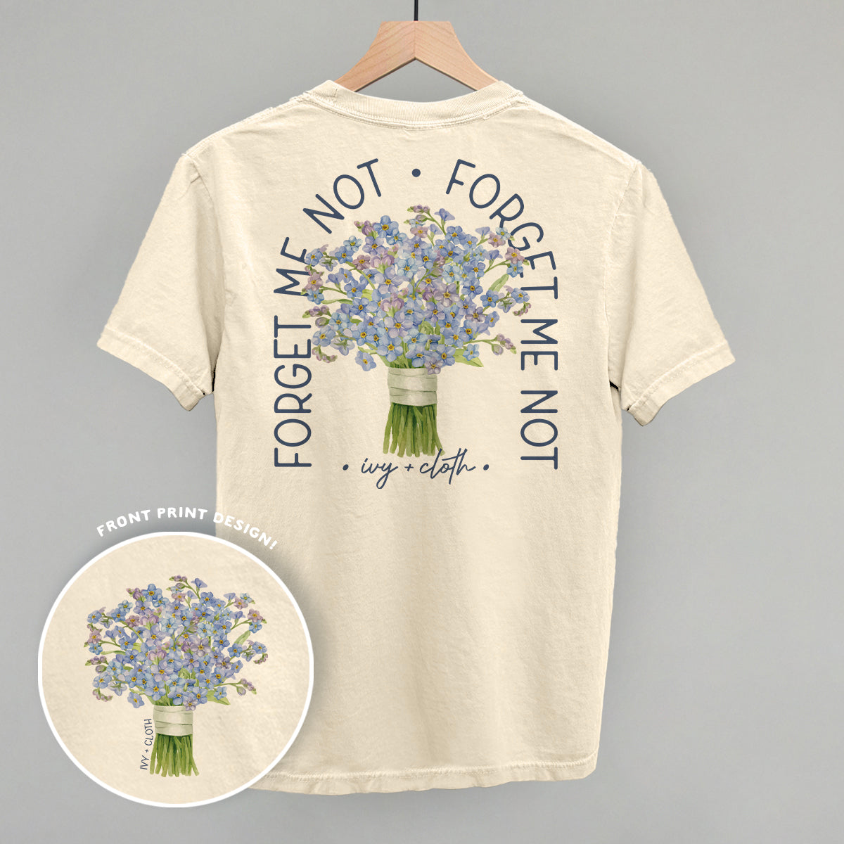 Forget Me Not Bouquet (Back Print) T-Shirts, Hoodie, Sweatshirt | CiraTrend.com (Image 2)