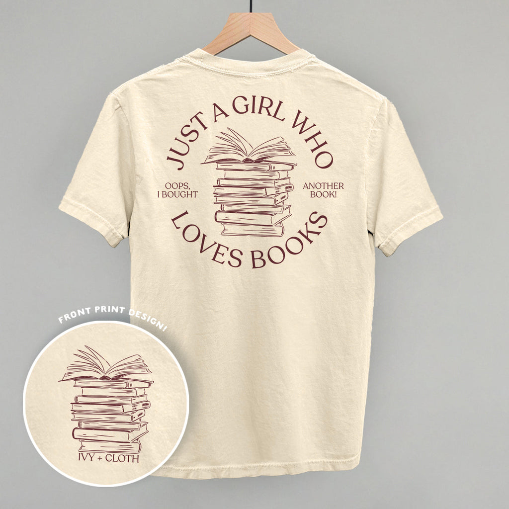 Just A Girl Who Loves Books (Back Print) T-Shirts, Hoodie, Sweatshirt | CiraTrend.com (Image 2)