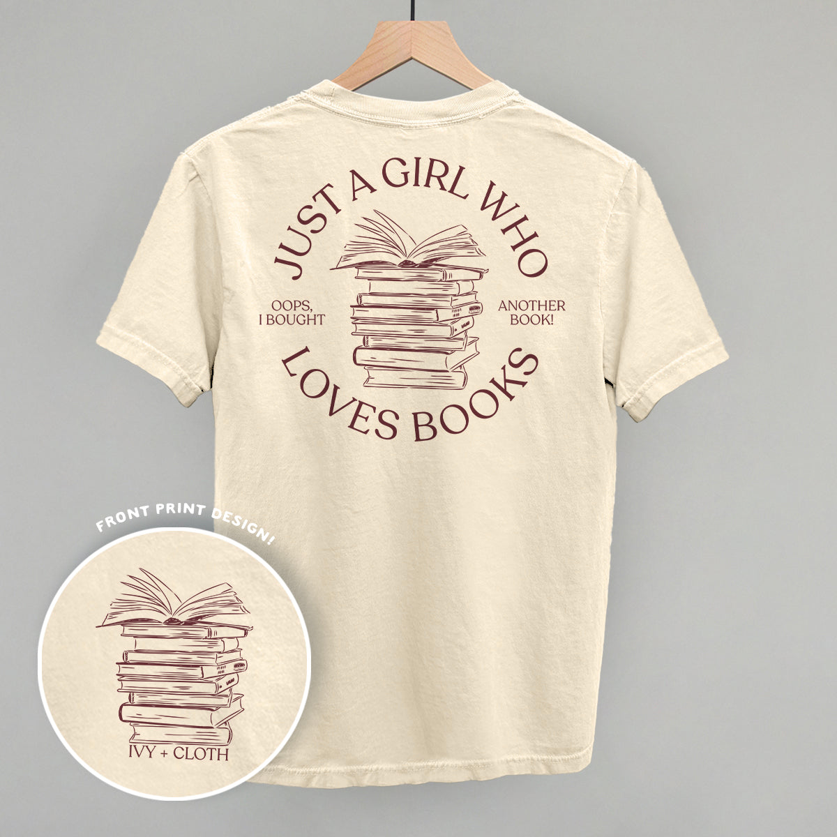Just A Girl Who Loves Books (Back Print) T-Shirts, Hoodie, Sweatshirt | CiraTrend.com (Image 2)