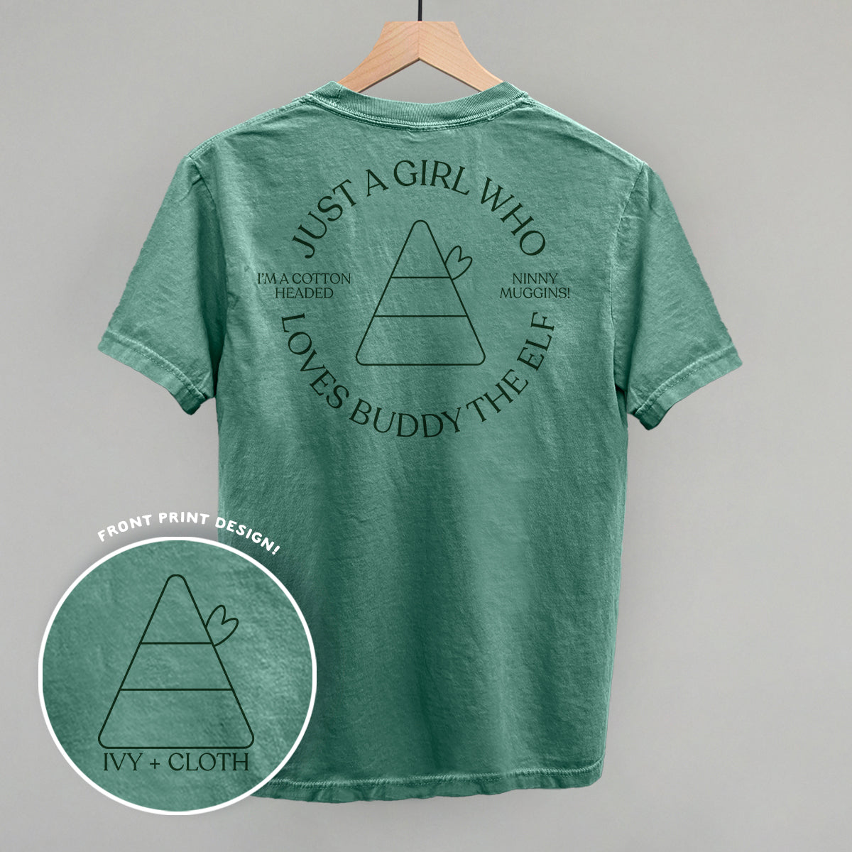 Just A Girl Who Loves Buddy The Elf (Back Print) T-Shirts, Hoodie, Sweatshirt | CiraTrend.com (Image 4)