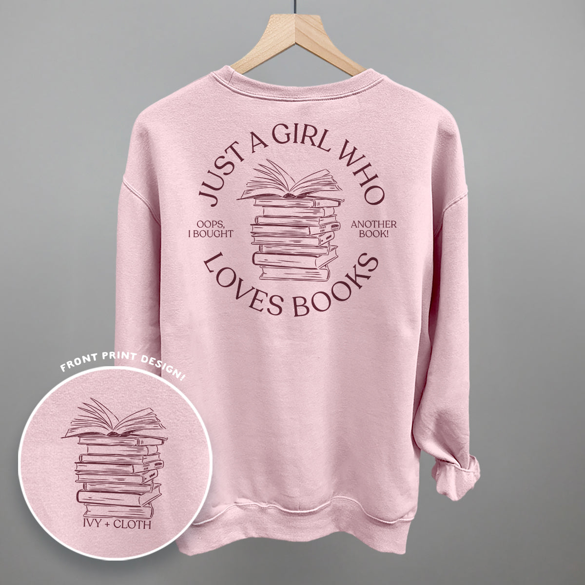 Just A Girl Who Loves Books (Back Print) T-Shirts, Hoodie, Sweatshirt | CiraTrend.com (Image 4)