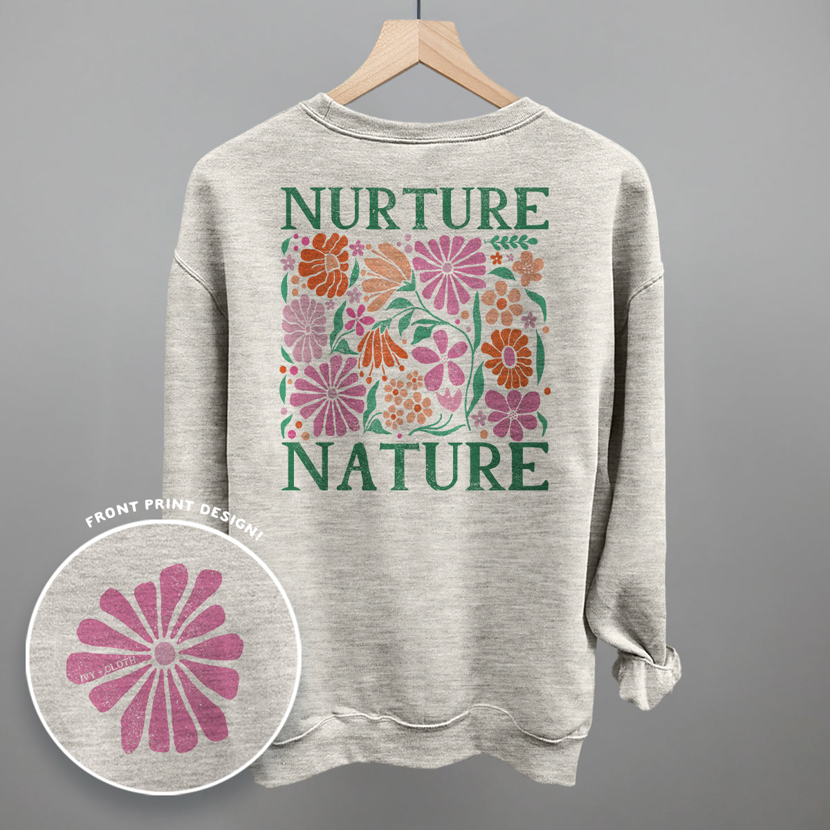 Nurture Nature Abstract (Back Print) T-Shirts, Hoodie, Sweatshirt | CiraTrend.com (Image 5)
