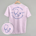 Just A Girl Who Loves Being A Nurse (Back Print) T-Shirts, Hoodie, Sweatshirt | CiraTrend.com (Image 1)