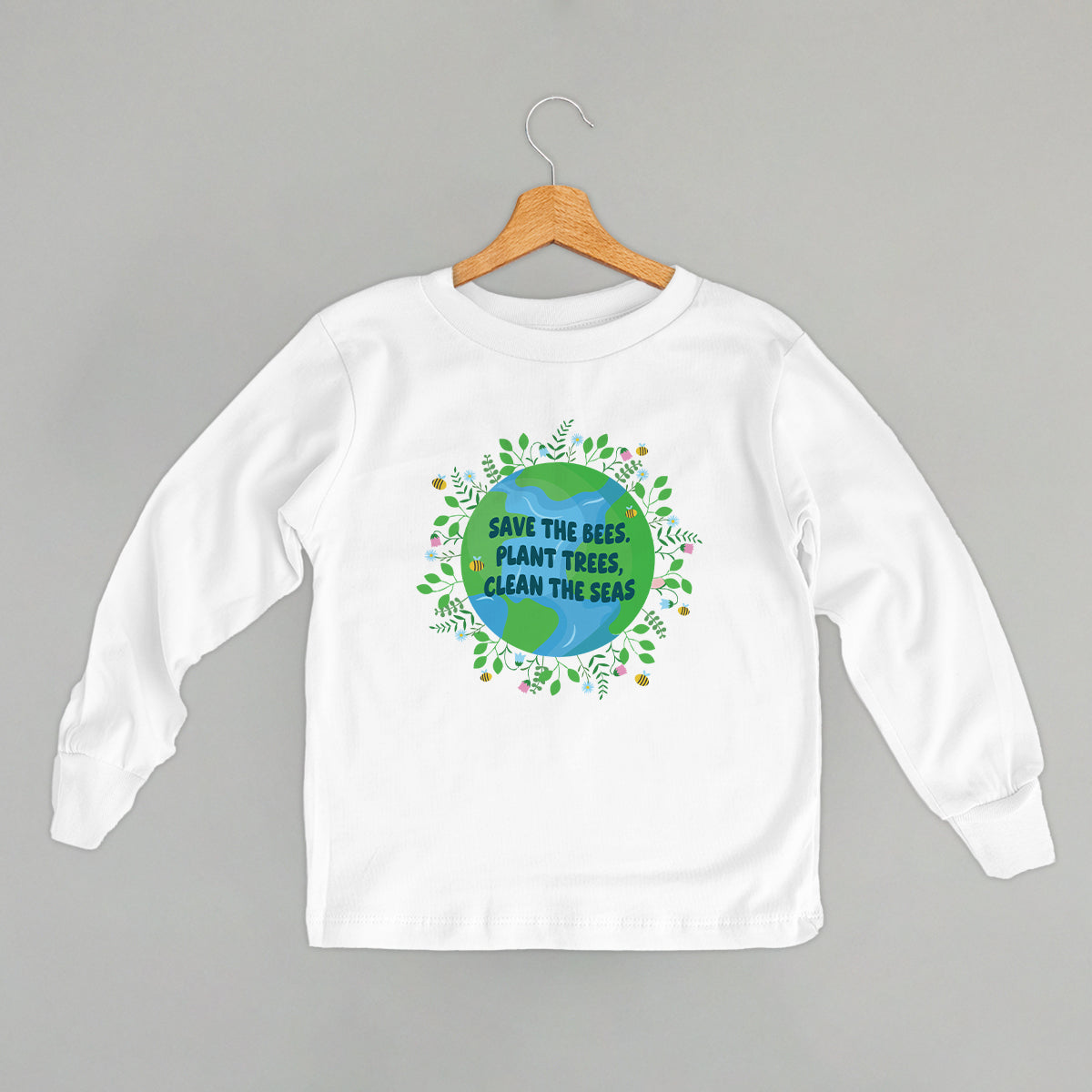 Save The Bees, Plant Trees Doodle (Kids) T-Shirts, Hoodie, Sweatshirt | CiraTrend.com (Image 5)