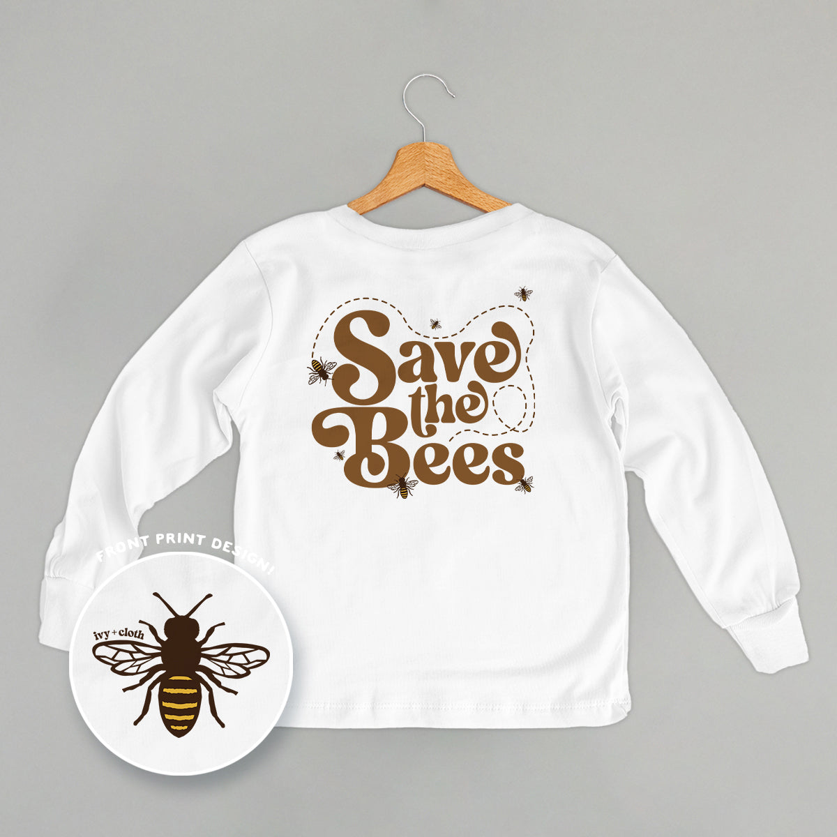 Save The Bees (Kids Back Print) T-Shirts, Hoodie, Sweatshirt | CiraTrend.com (Image 4)