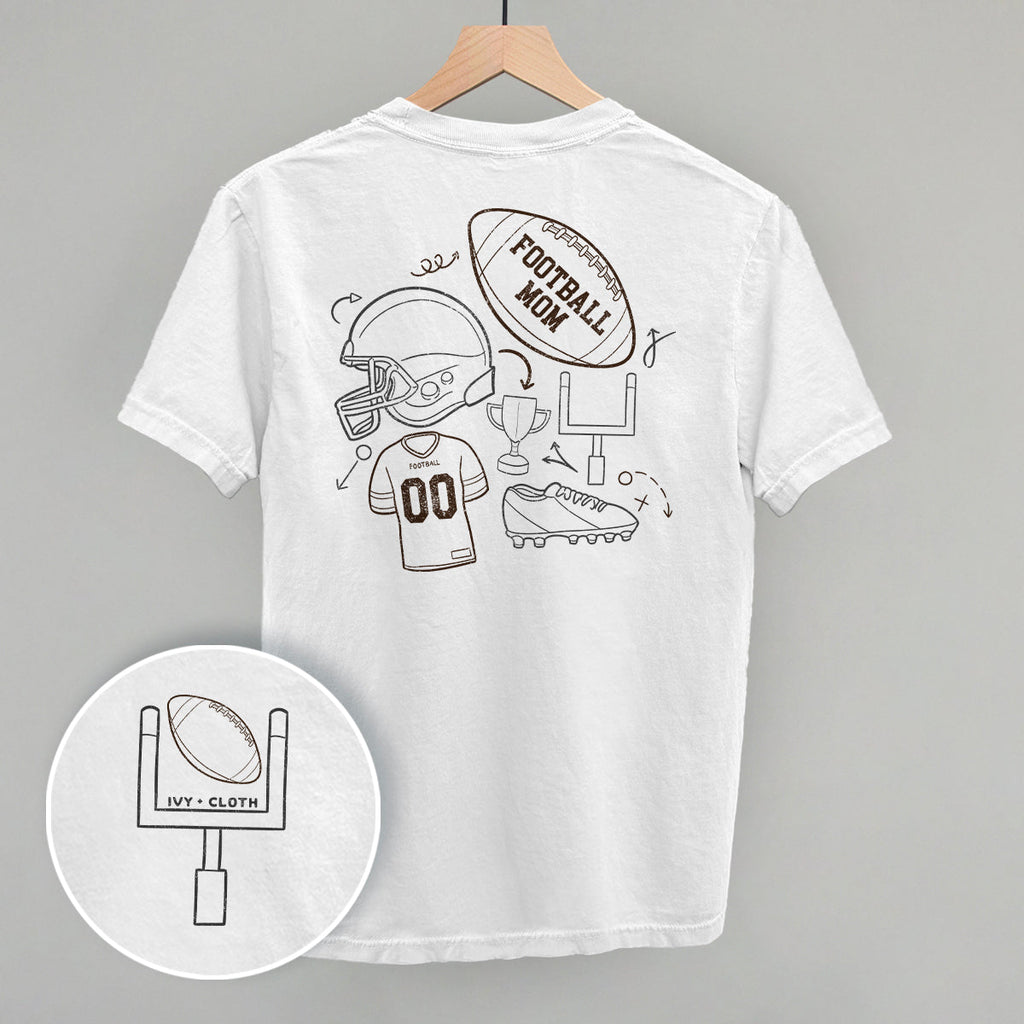 Football Mom Doodle (Back Print) T-Shirts, Hoodie, Sweatshirt | CiraTrend.com (Image 3)