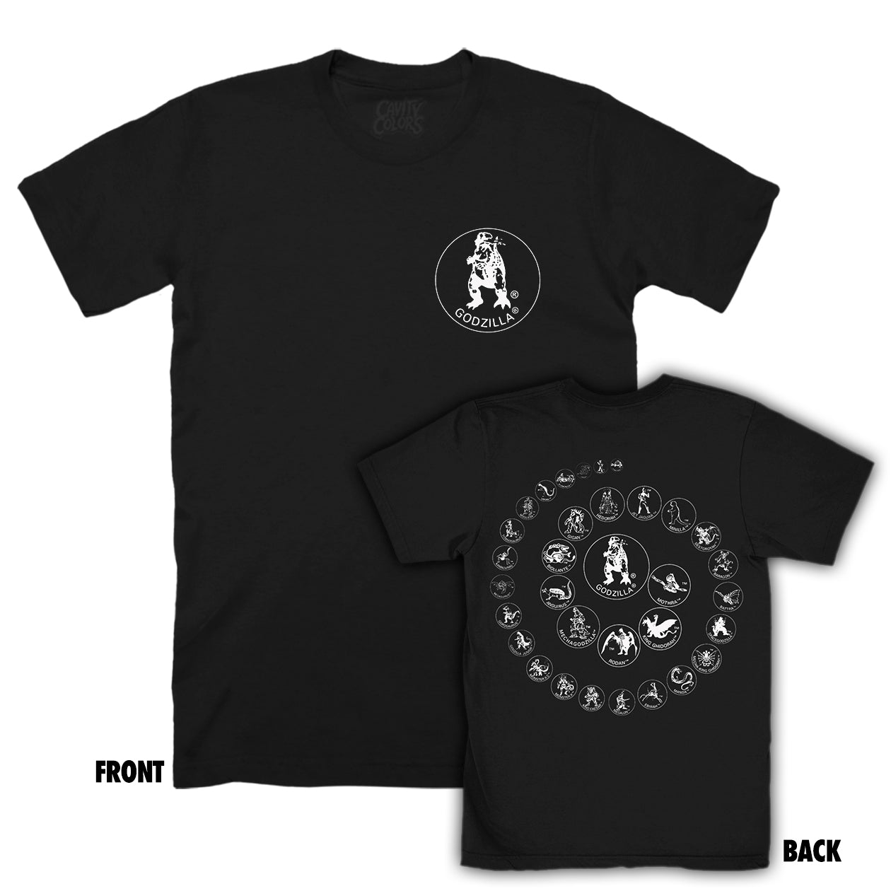 KAIJU ICONS - T-SHIRT (BLACK VARIANT) Hoodie, Sweatshirt | CiraTrend.com (Image 1)