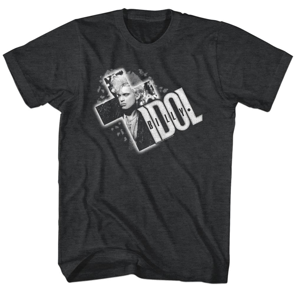 Billy Idol Mens S/S T-Shirt - Cross It Out - Heather Black Heather Hoodie, Sweatshirt | CiraTrend.com