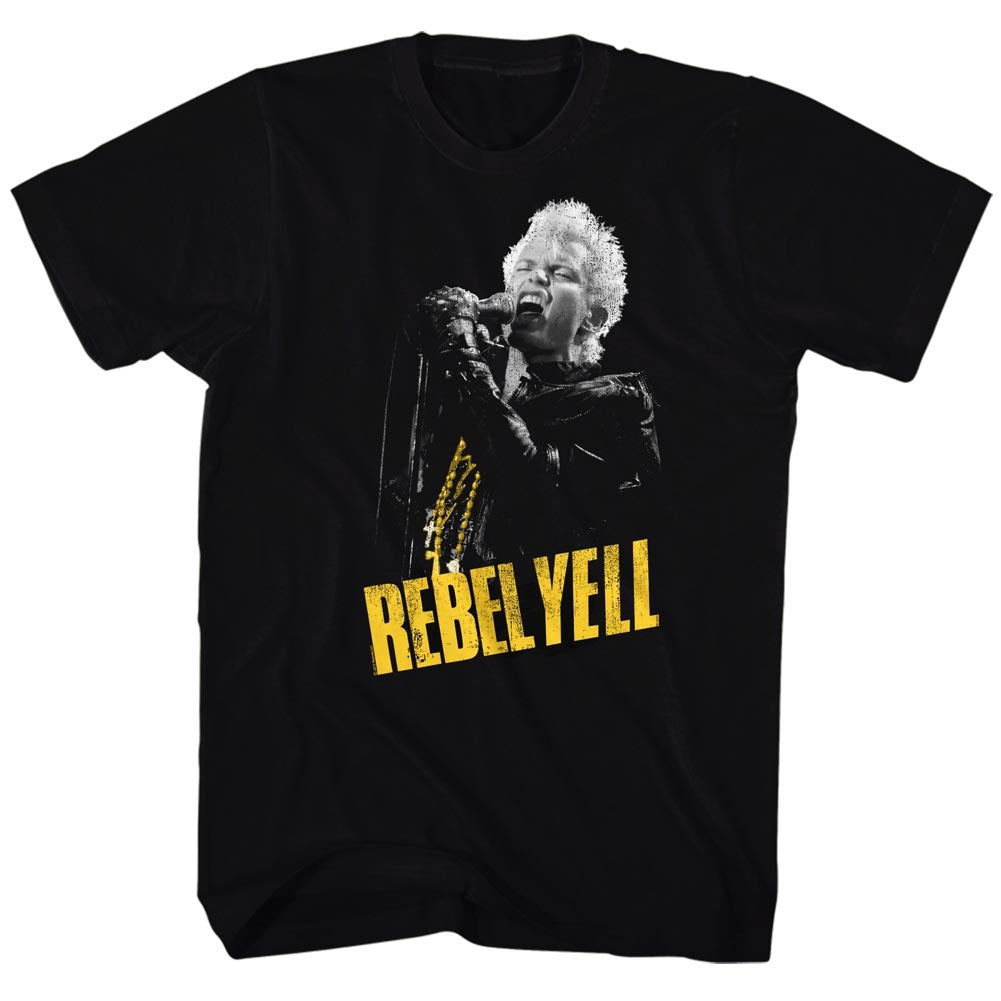 Billy Idol Mens S/S T-Shirt - Rebel Yellow - Solid Black Hoodie, Sweatshirt | CiraTrend.com