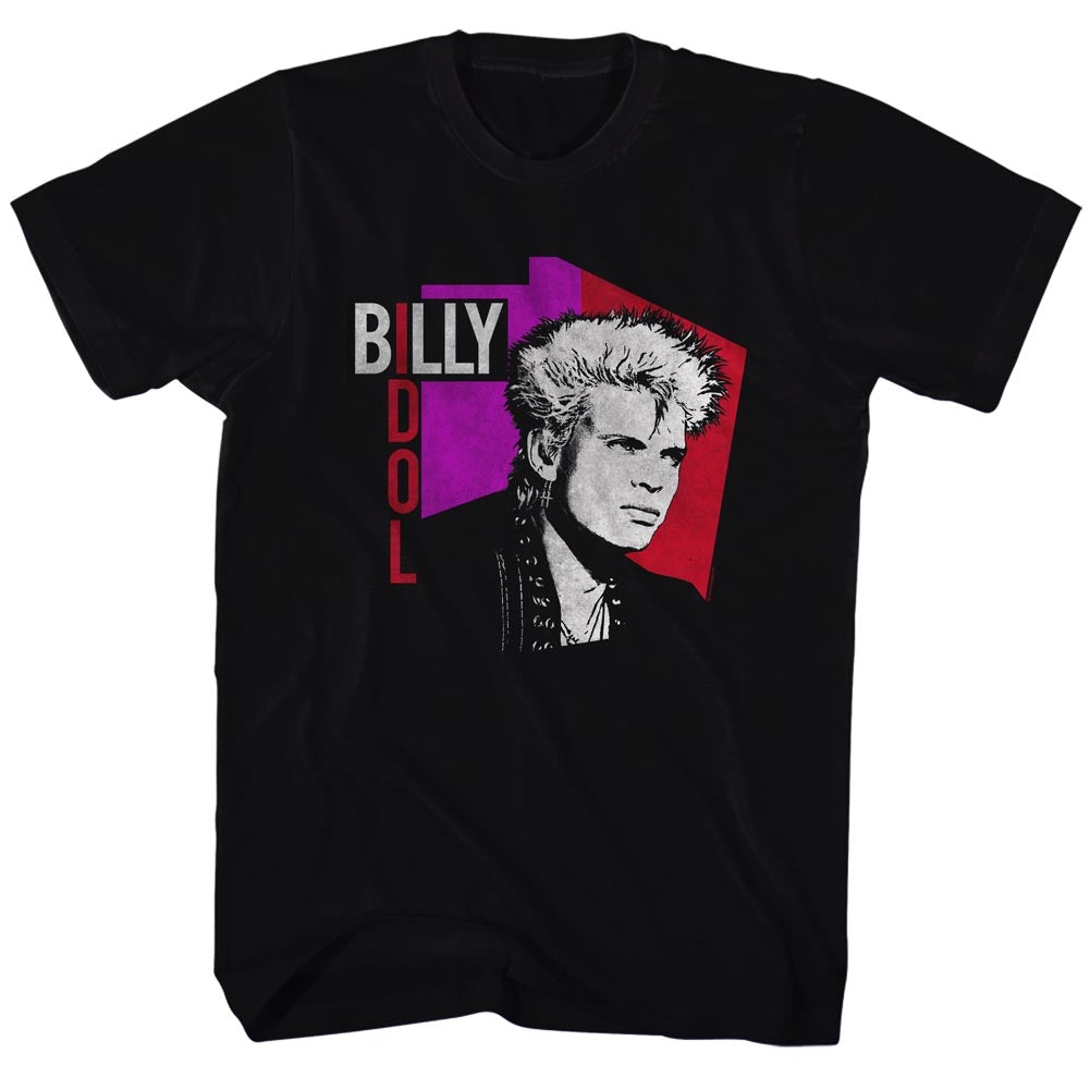 Billy Idol Mens S/S T-Shirt - Vintage Idol - Solid Black Hoodie, Sweatshirt | CiraTrend.com