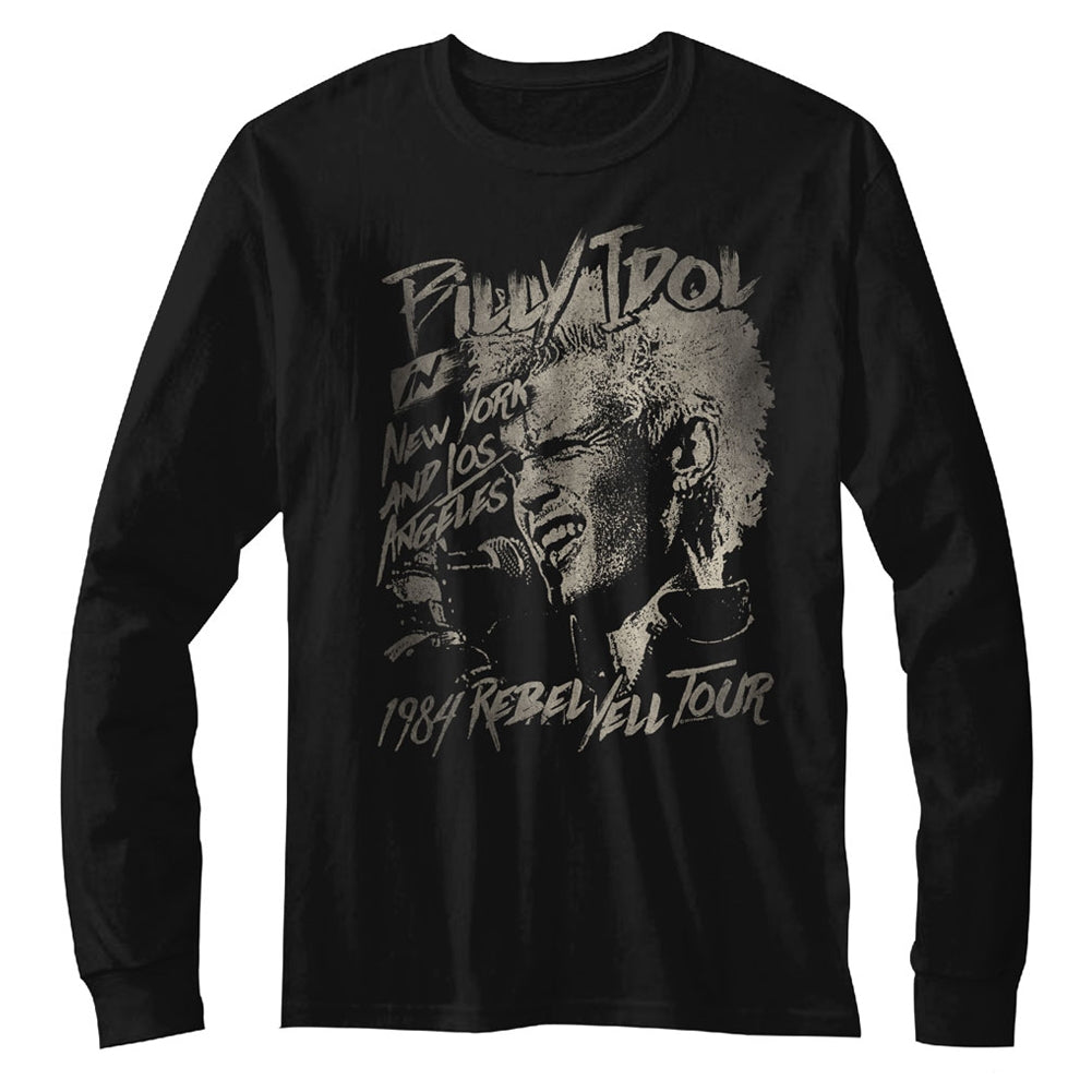 Billy Idol Mens L/S T-Shirt - Blondie Boy - Solid Black Hoodie, Sweatshirt | CiraTrend.com