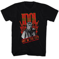 Billy Idol Mens S/S T-Shirt - Hot In The City - Solid Black Hoodie, Sweatshirt | CiraTrend.com