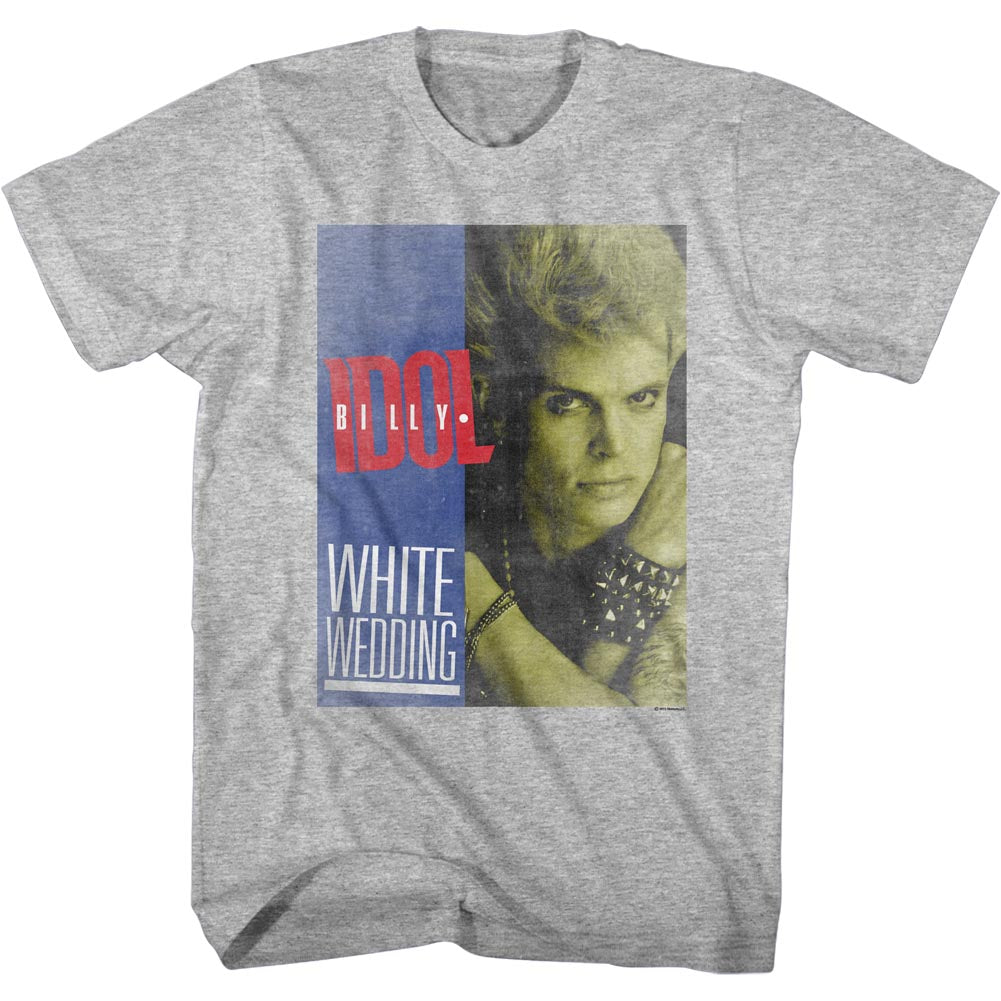 Billy Idol Mens S/S T-Shirt - White Wedding - Heather Gray Heather Hoodie, Sweatshirt | CiraTrend.com