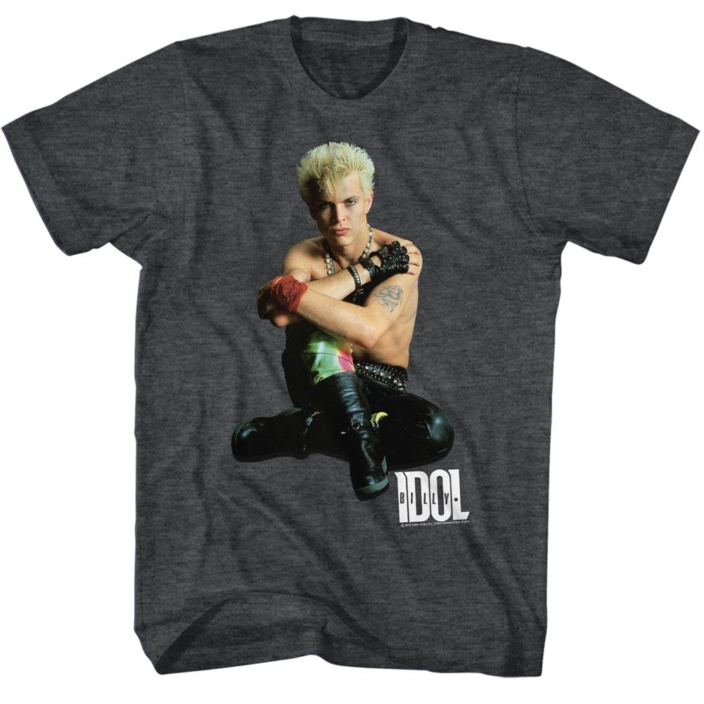 Billy Idol Mens S/S T-Shirt - Flesh For Fantasy - Heather Black Heather Hoodie, Sweatshirt | CiraTrend.com