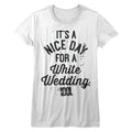 Billy Idol Girls Juniors S/S T-Shirt - Nice Day - Solid White Hoodie, Sweatshirt | CiraTrend.com