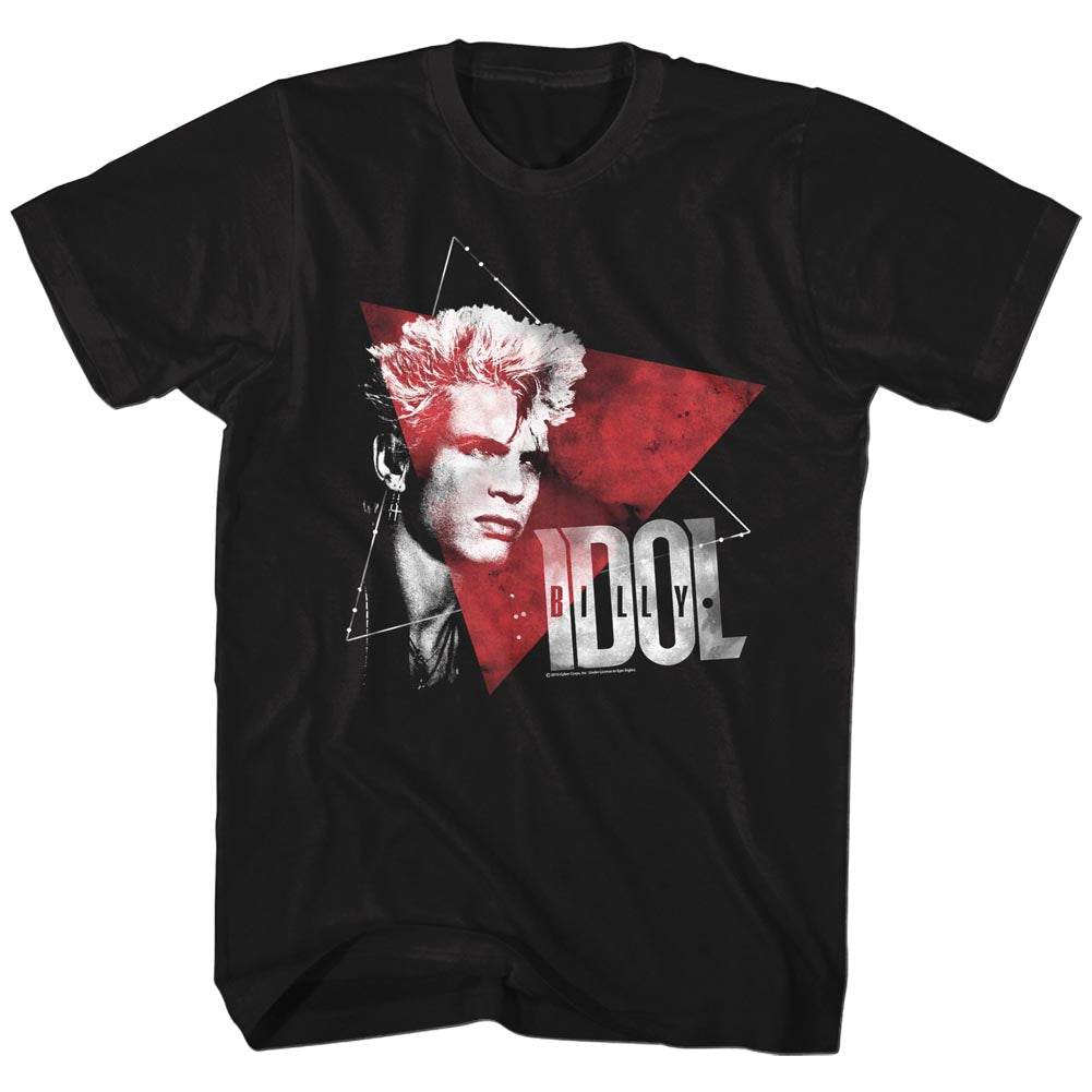 Billy Idol Mens S/S T-Shirt - Triangle - Solid Black Hoodie, Sweatshirt | CiraTrend.com