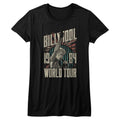Billy Idol Girls Juniors S/S T-Shirt - World Tour - Solid Black Hoodie, Sweatshirt | CiraTrend.com