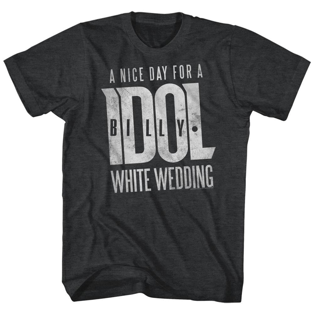 Billy Idol Mens S/S T-Shirt - White Wedding - Heather Black Heather Hoodie, Sweatshirt | CiraTrend.com