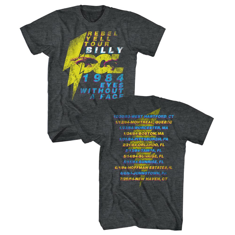 Billy Idol Mens S/S T-Shirt - Eyeballs Tour - Heather Black Heather Hoodie, Sweatshirt | CiraTrend.com