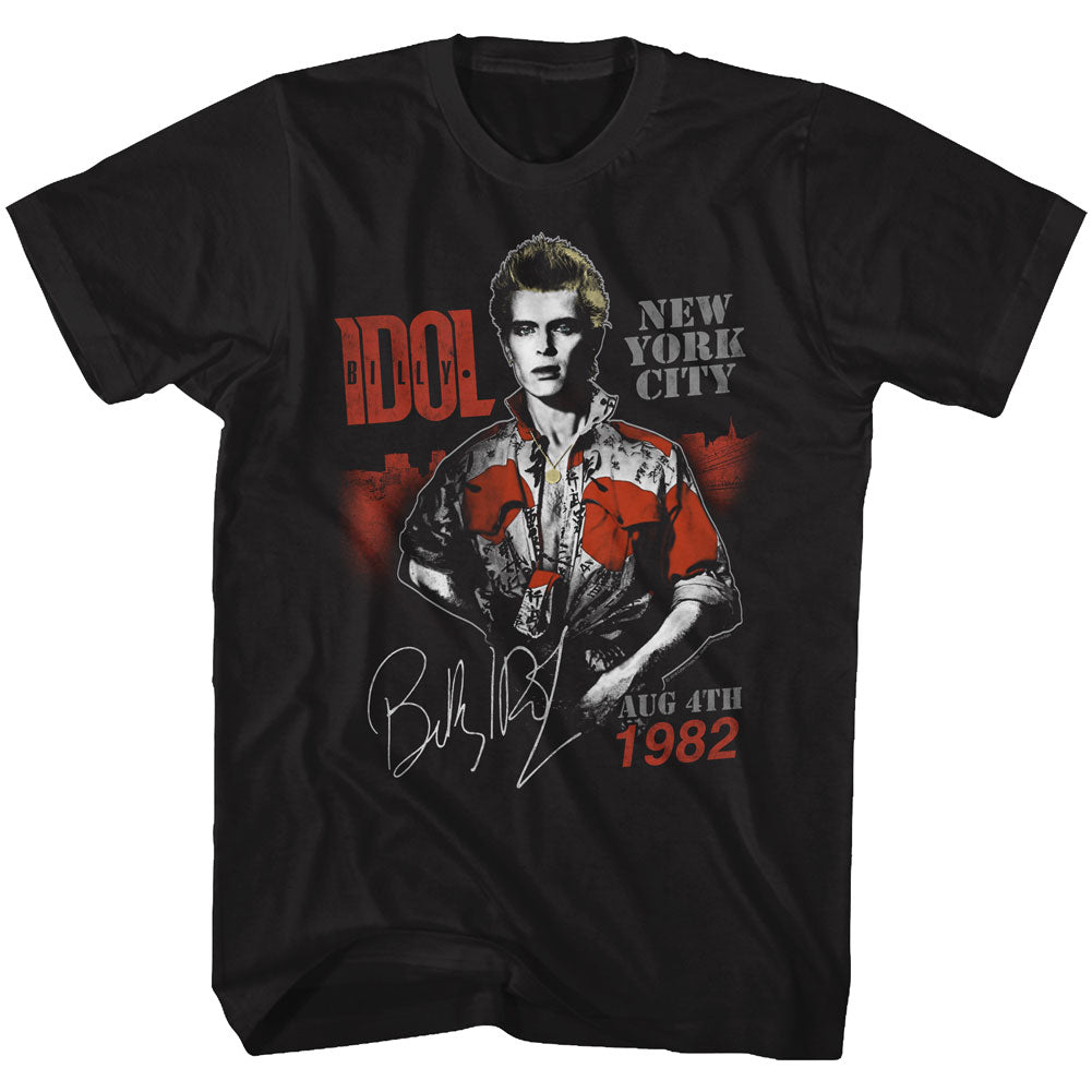 Billy Idol Mens S/S T-Shirt - Aug '82 - Solid Black Hoodie, Sweatshirt | CiraTrend.com