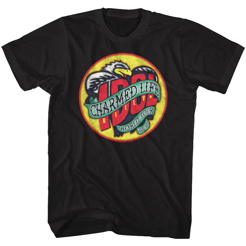 Billy Idol Mens S/S T-Shirt - Charmed Life - Solid Black Hoodie, Sweatshirt | CiraTrend.com