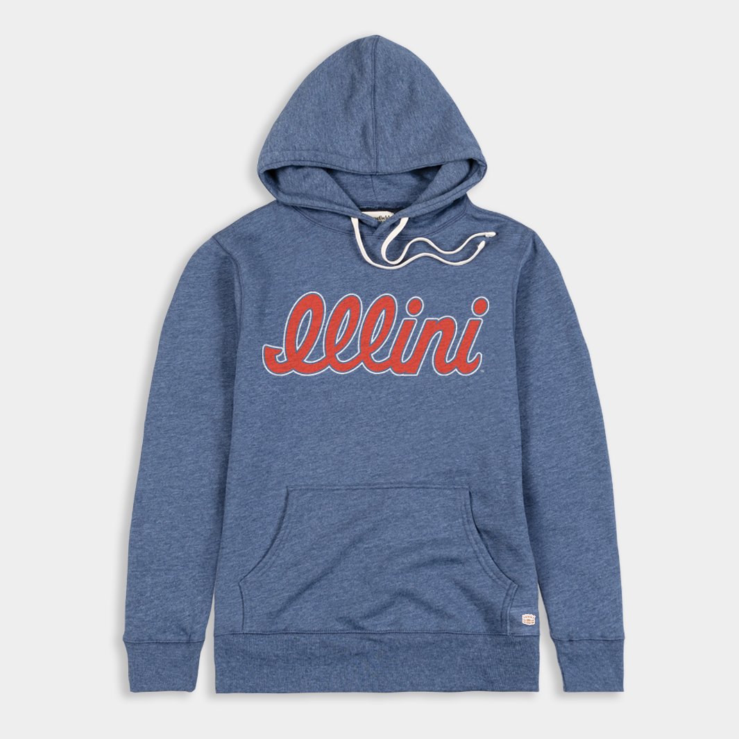 Illinois Vintage 1989 "Illini" Script Hoodie Style001
