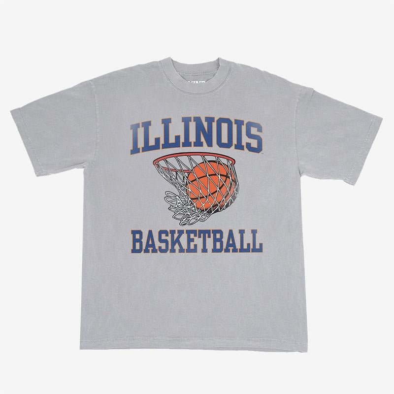 ILLINOIS FIGHTING ILLINI BASKETBALL HEAVY TEE Hoodie, Sweatshirt | CiraTrend.com