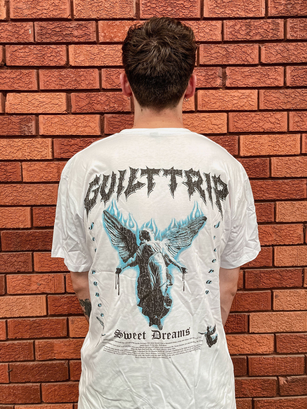 'Sweet Dreams' White Tee Hoodie, Sweatshirt | CiraTrend.com (Image 4)