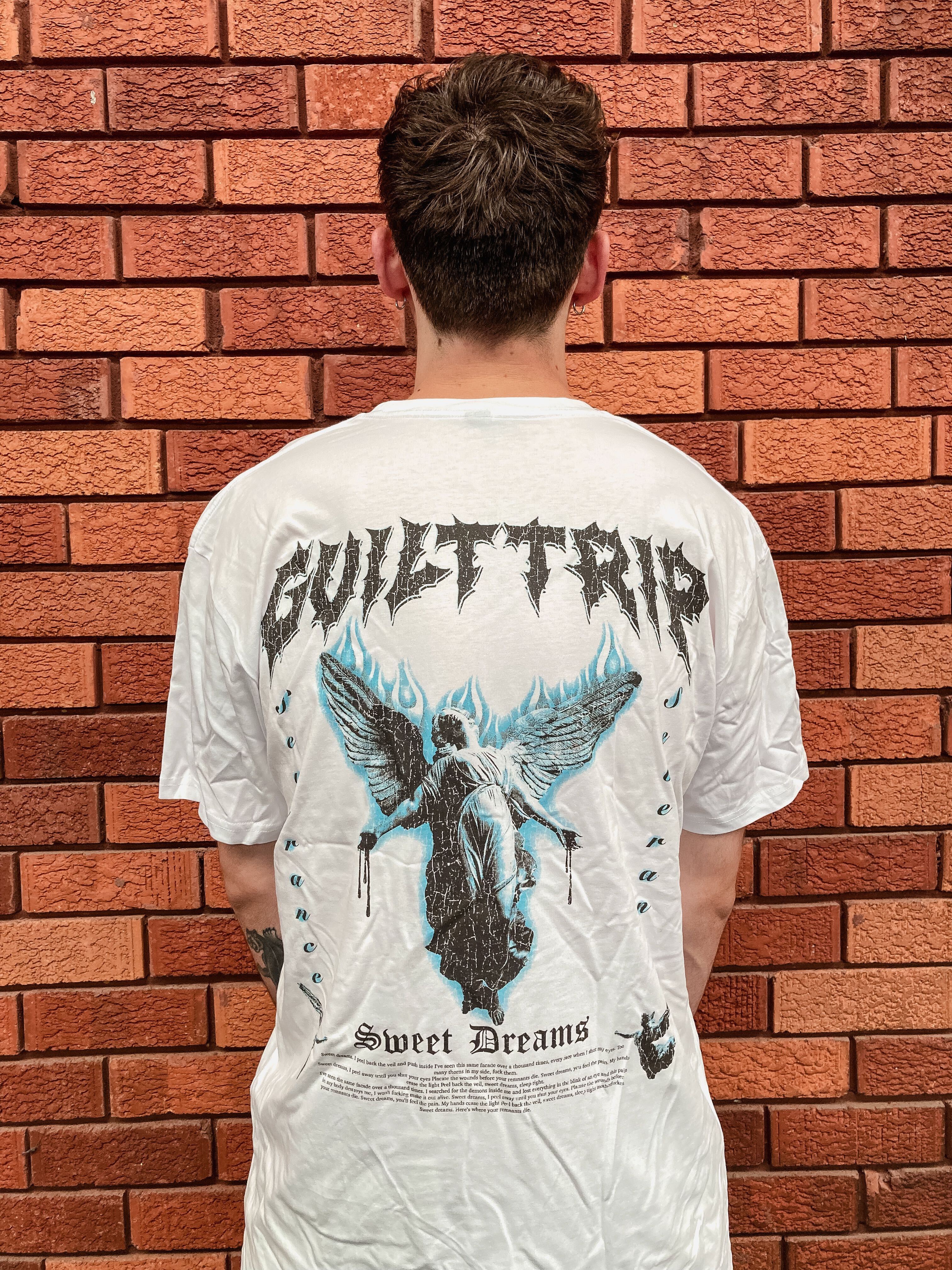 'Sweet Dreams' White Tee Hoodie, Sweatshirt | CiraTrend.com (Image 4)