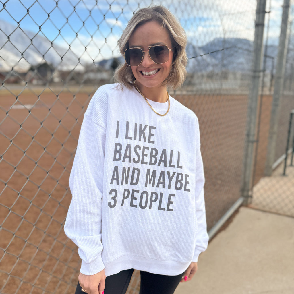 I Like Baseball and Maybe 3 People T-Shirts, Hoodie, Sweatshirt | CiraTrend.com (Image 1)