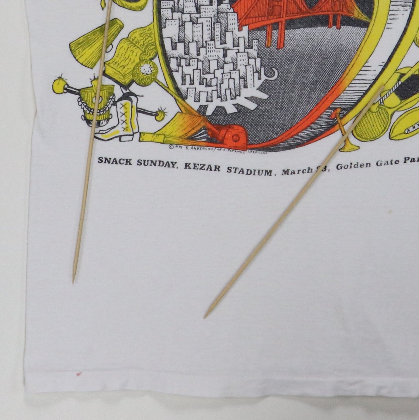 1975 Bill Graham Snack Charity Concert Shirt Style001