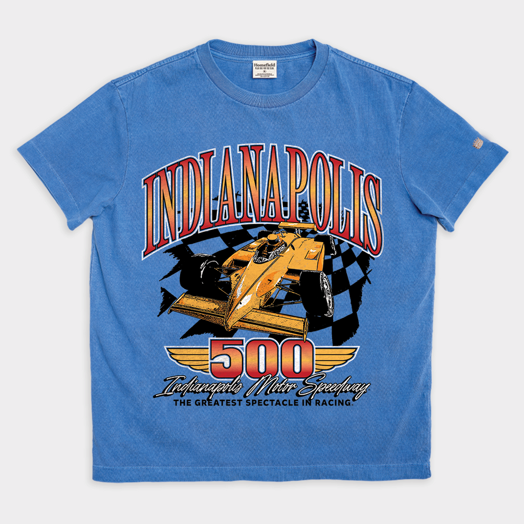 Indianapolis 500 Car Illustration Vintage Heavyweight Tee Style001