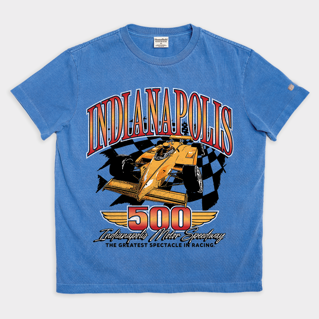 Indianapolis 500 Car Illustration Vintage Heavyweight Tee Style001